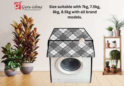 GURU-ISHMA Front Loading Washing Machine  Cover(Width: 60.96 cm, grey)