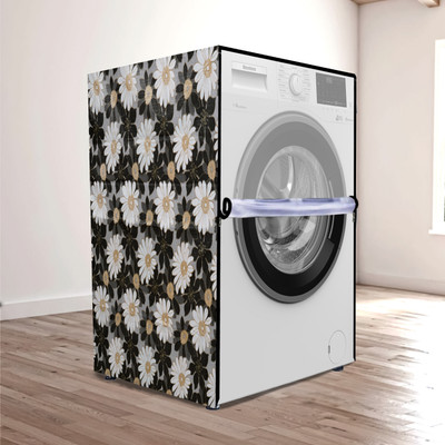 Kanushi Industries Front Loading Washing Machine  Cover(Width: 58 cm, Black, Trasparent)