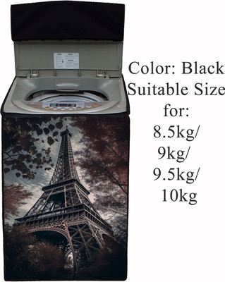 Declooms Top Loading Washing Machine  Cover(Width: 64 cm, Black)