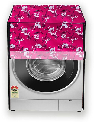 Hizing Front Loading Washing Machine  Cover(Width: 73 cm, Pink, White)