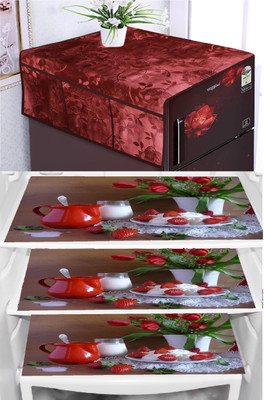 Flipkart SmartBuy Refrigerator  Cover(Width: 1 cm, Red, Brown)