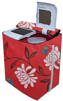 SAVEIT Top Loading Washing Machine  Cover(Width: 62 cm, Red, White)