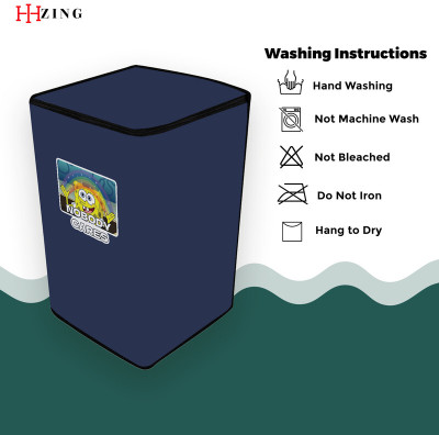 Hizing Top Loading Washing Machine  Cover(Width: 64 cm, Blue, White)