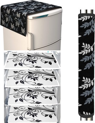 LooMantha Refrigerator  Cover(Width: 55 cm, Black)