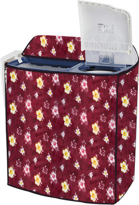Star Weaves Semi-Automatic Washing Machine  Cover(Width: 84 cm, Maroon)