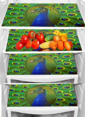 REVEXO Fridge Mat(Width: 32 cm, Multicolor, Transparent)