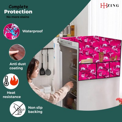 Hizing Refrigerator  Cover(Width: 55.89 cm, Pink)