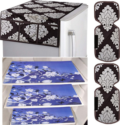 KUBER INDUSTRIES Refrigerator  Cover(Width: 98 cm, Brown)