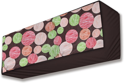 MW PRINTS Air Conditioner  Cover(Width: 33.02 cm, Split Indoor AC Cover Unit for 2 Ton, Brown Multi)