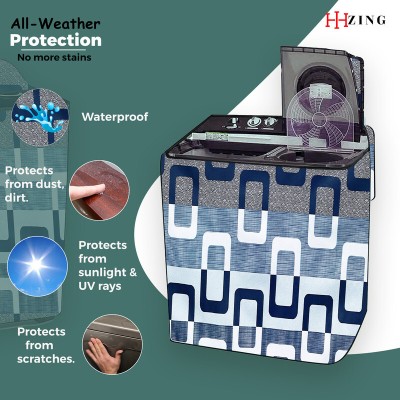 Hizing Semi-Automatic Washing Machine  Cover(Width: 82 cm, Blue)