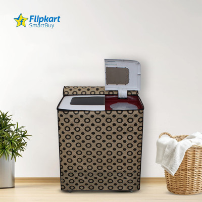 Flipkart SmartBuy Semi-Automatic Washing Machine  Cover(Width: 89 cm, Beige, Black)