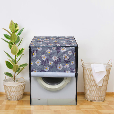 Glassiano Front Loading Washing Machine  Cover(Width: 66.04 cm, White, Grey)