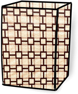 JM Homefurnishings Front Loading Washing Machine  Cover(Width: 61 cm, Yellow, Black)