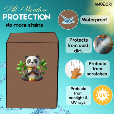 Amodori Front Loading Washing Machine  Cover(Width: 71 cm, Grey, Green)