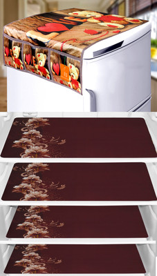 RELOOK INDUSTRIES Refrigerator  Cover(Width: 99 cm, Brown)