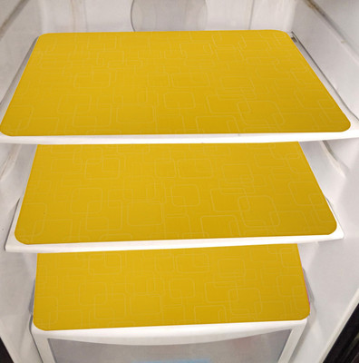 KUBER INDUSTRIES Fridge Mat(Width: 48 cm, Yellow)