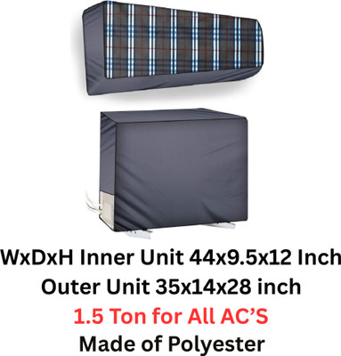 AG Creations Air Conditioner  Cover(Width: 111 cm, Grey::Beige)