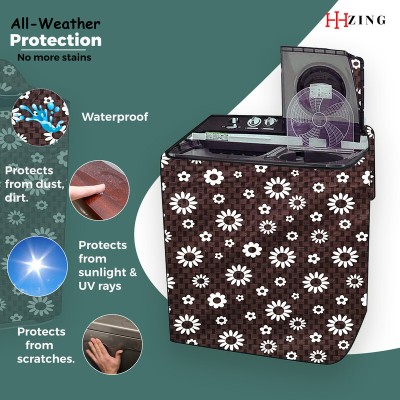 Hizing Semi-Automatic Washing Machine  Cover(Width: 78 cm, Black)