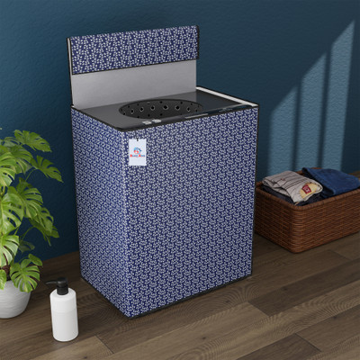 Heart Home Top Loading Washing Machine  Cover(Width: 62 cm, Blue, White)