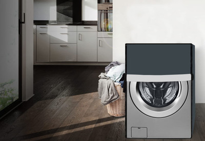 Hillberg Front Loading Washing Machine  Cover(Width: 60.9 cm, Black)