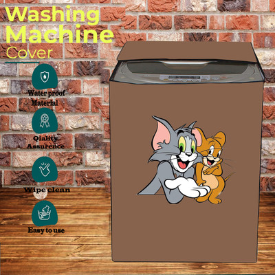 KVAR Top Loading Washing Machine  Cover(Width: 54 cm, Beige)