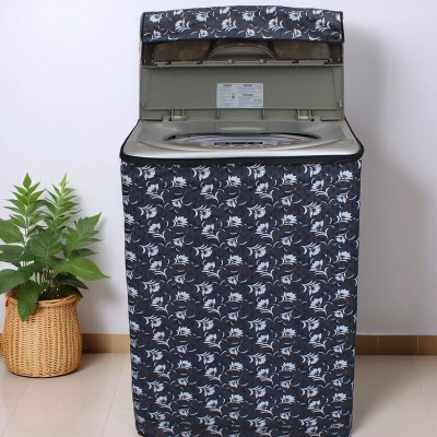 REVEXO Top Loading Washing Machine  Cover(Width: 58.42 cm, White, Grey)