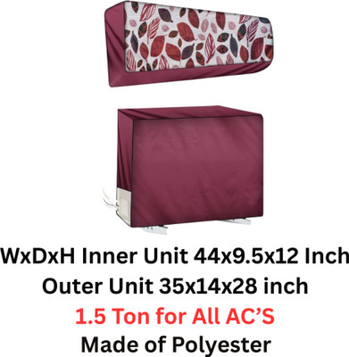 AG Creations Air Conditioner  Cover(Width: 111 cm, Maroon::Red)