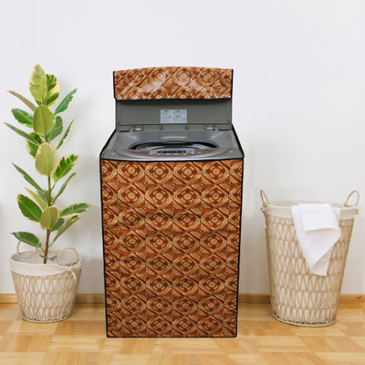 Glassiano Top Loading Washing Machine  Cover(Width: 58.42 cm, Gold, Orange)