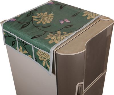 KUBER INDUSTRIES Refrigerator  Cover(Width: 98 cm, Green)