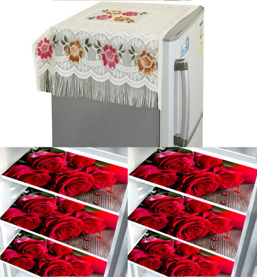 GRISHA Refrigerator  Cover(Width: 53 cm, Multicolor)