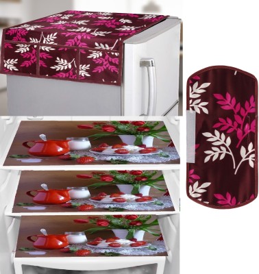 REVEXO Refrigerator  Cover(Width: 98 cm, Multicolor)