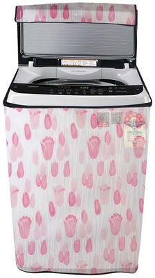 Nitasha Top Loading Washing Machine  Cover(Width: 95 cm, White, Pink)