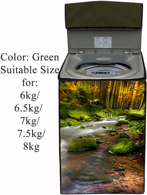 Declooms Top Loading Washing Machine  Cover(Width: 61 cm, Green)