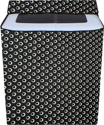 KVER KINGMATTERS Semi-Automatic Washing Machine  Cover(Width: 100 cm, Black, White)