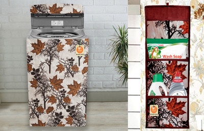 Kanushi Industries Top Loading Washing Machine  Cover(Width: 55 cm, Brown, White)