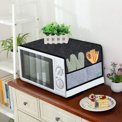 Freddo Microwave Oven  Cover(Width: 86 cm, Black, Grey)