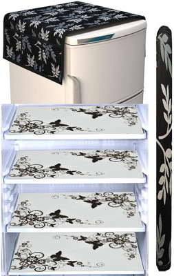 RichBox Refrigerator  Cover(Width: 54 cm, Black, Transparent)