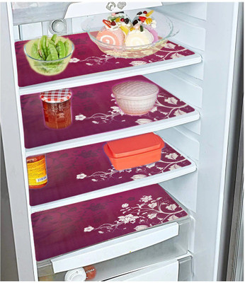Crosmo Fridge Mat(Width: 43 cm, Maroon)