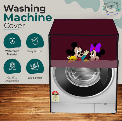 ME AND ME Front Loading Washing Machine  Cover(Width: 68 cm, Maroon, Yellow)