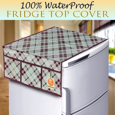 KANUSHI Refrigerator  Cover(Width: 99 cm, beige, maroon)