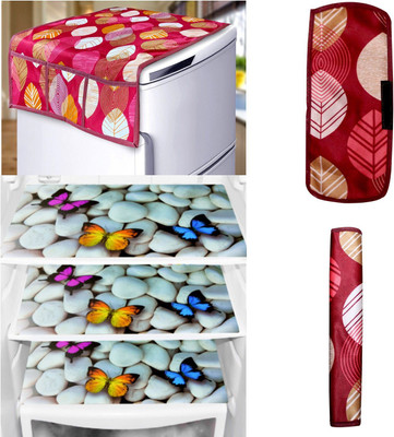 Kanushi Industries Refrigerator  Cover(Width: 99 cm, Purple)