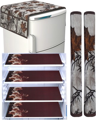 XMBUG Refrigerator  Cover(Width: 95 cm, Brown)