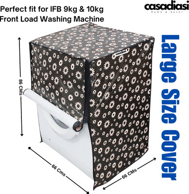 Casadiasi Front Loading Washing Machine  Cover(Width: 66 cm, Black)