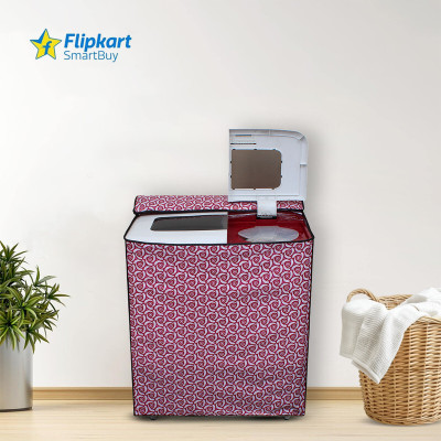 Flipkart SmartBuy Semi-Automatic Washing Machine  Cover(Width: 83 cm, White, Pink)