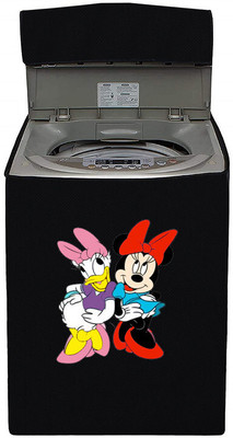 Delideal Top Loading Washing Machine  Cover(Width: 63 cm, Black)