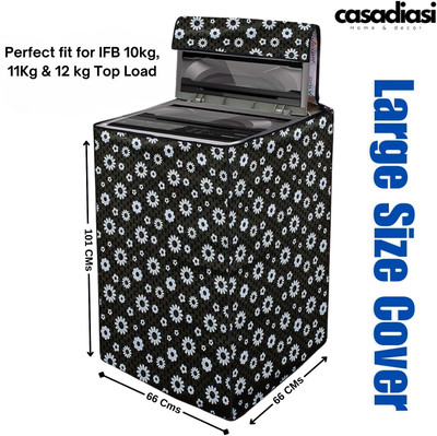 Casadiasi Top Loading Washing Machine  Cover(Width: 66 cm, Black)
