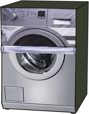 KVAR Front Loading Washing Machine  Cover(Width: 69 cm, Military, TRANSPARENT)