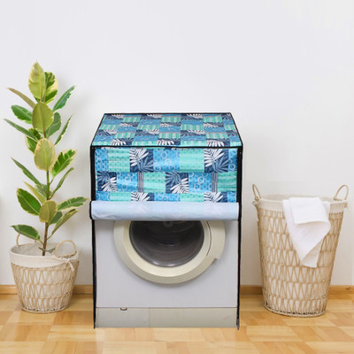 Glassiano Front Loading Washing Machine  Cover(Width: 66 cm, Blue, White)
