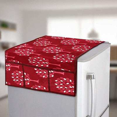 E-Retailer Refrigerator  Cover(Width: 53 cm, Maroon)