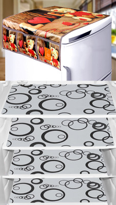 RELOOK INDUSTRIES Refrigerator  Cover(Width: 99 cm, Brown)